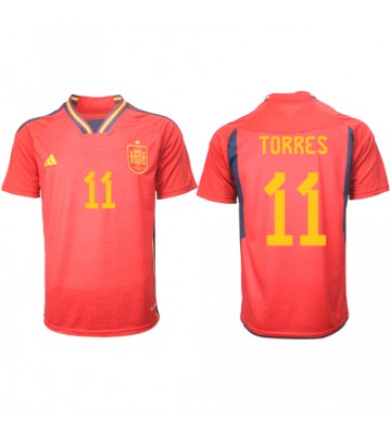 Spain Ferran Torres #11 Replica Home Stadium Shirt World Cup 2022 Short Sleeve